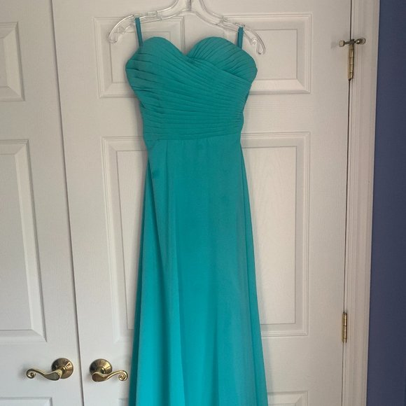 Teal Prom Dress - Picture 1 of 5